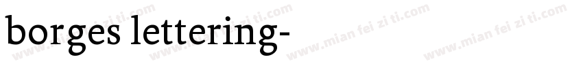 borges lettering字体转换